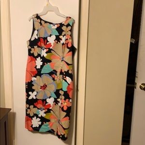 Beautiful lined multi-colored floral print dress